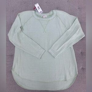 NWT COTTON COUNTRY BY PARKHURST LIME GREEN SKYLER SWEATER SIZE XL 100% cotton